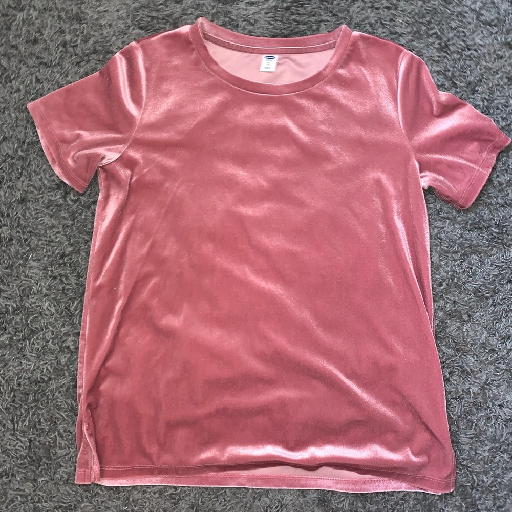 Pink velvet top